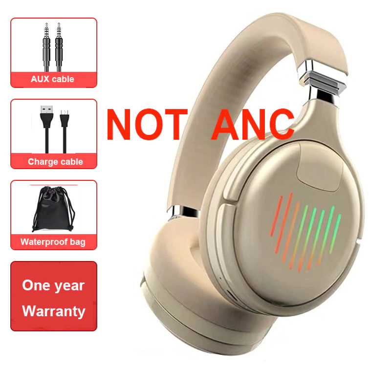 Thumbnail: ANC Bluetooth Headphones Wireless Bluetooth Noise Cancelling Deep Bass With MIC