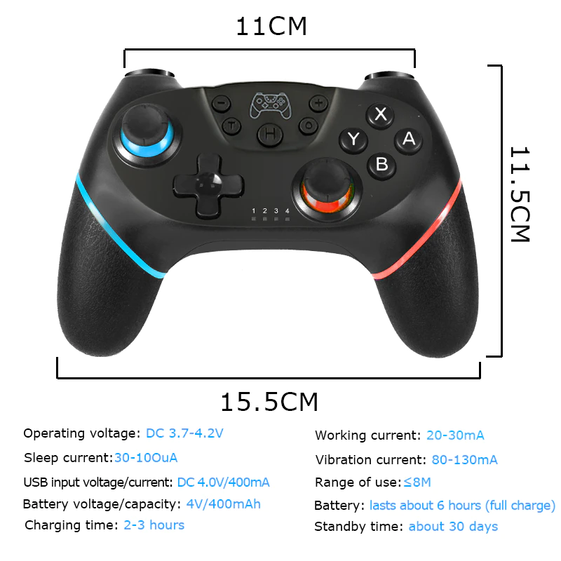 Thumbnail: Bluetooth-compatible Pro Gamepad for N-Switch Console Wireless Video Game