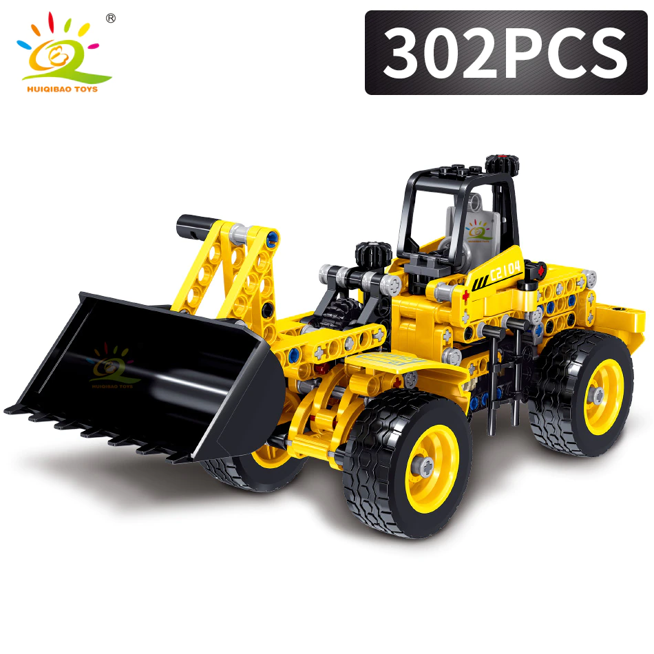 Thumbnail: HUIQIBAO Engineering Truck Tech Building Block City Construction Toy