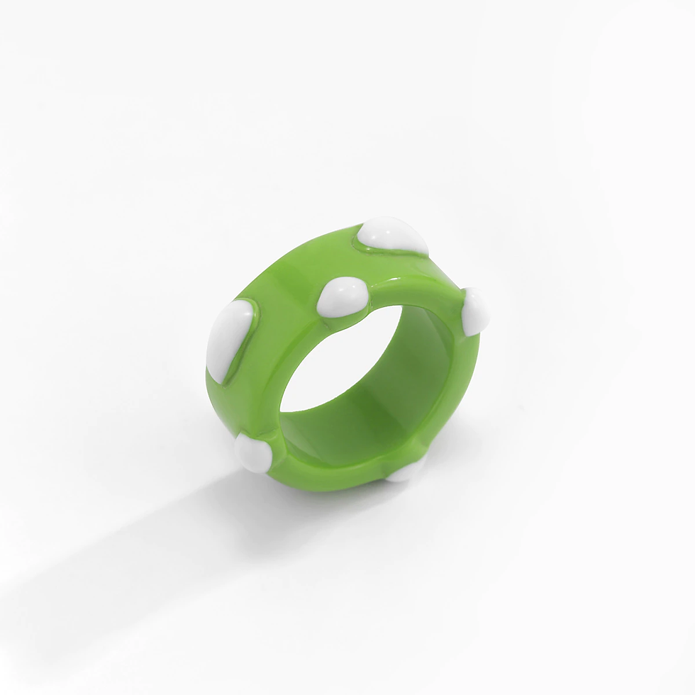 Thumbnail: Frog Ring Polymer Clay Resin Rings Animal Jewelry Summer