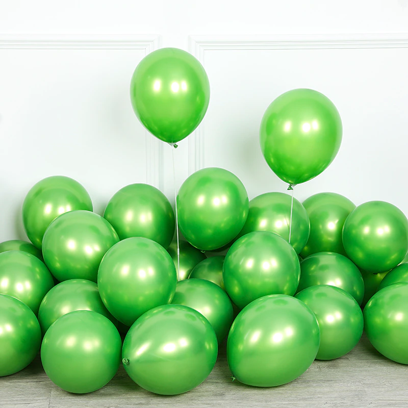 Thumbnail: 10pcs 5/10/12inch Glossy Metal Pearl Latex Balloons Chrome Metallic Colors