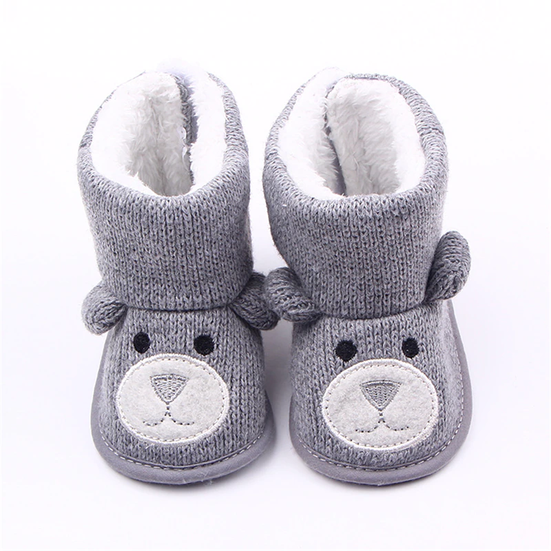 Thumbnail: Baby Winter Boots Toddler Cartoon Bear Shoes Girls Boys First Walkers Keep Warm