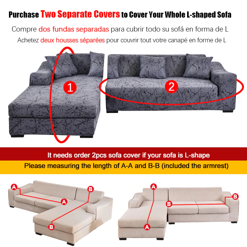Thumbnail: Coolazy Stretch Plaid Sofa Slipcover Elastic Sofa Covers for Living Room