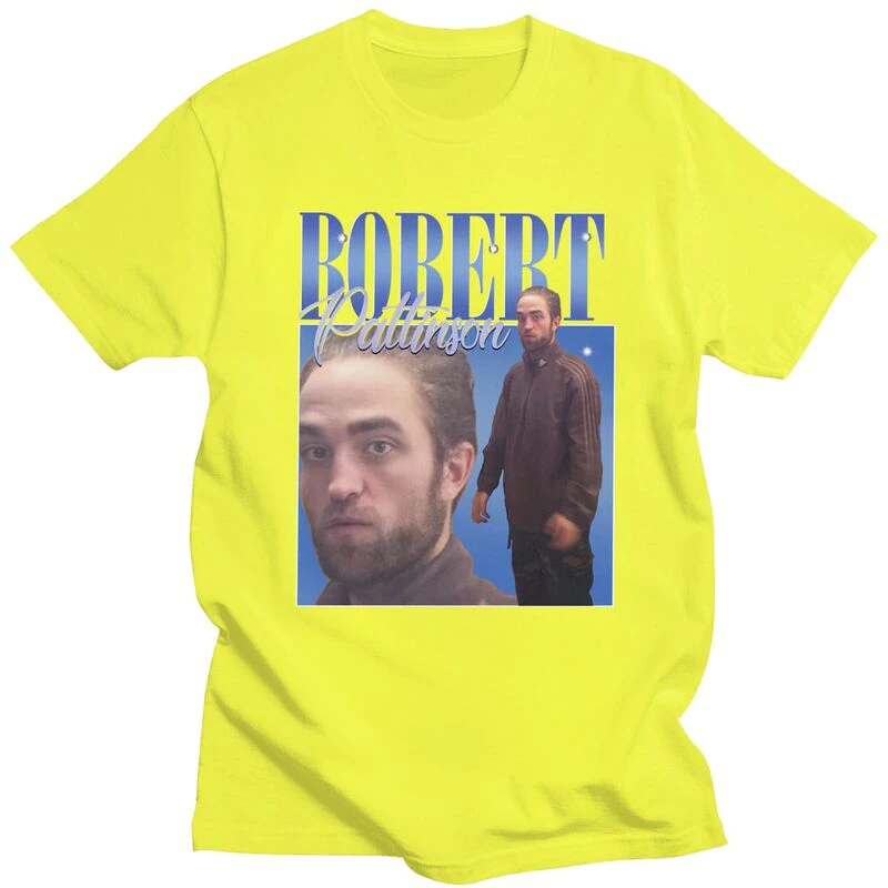 Thumbnail: Funny Robert Pattinson Standing Meme T Shirt Men Pre-shrunk Cotton