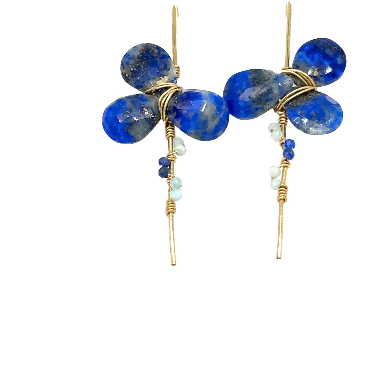 Lapis Lazuli Threader Earrings 
