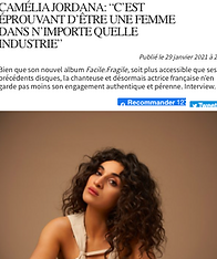Camelia Jordana pour Cheek, 2021, par Sophie Rosemont