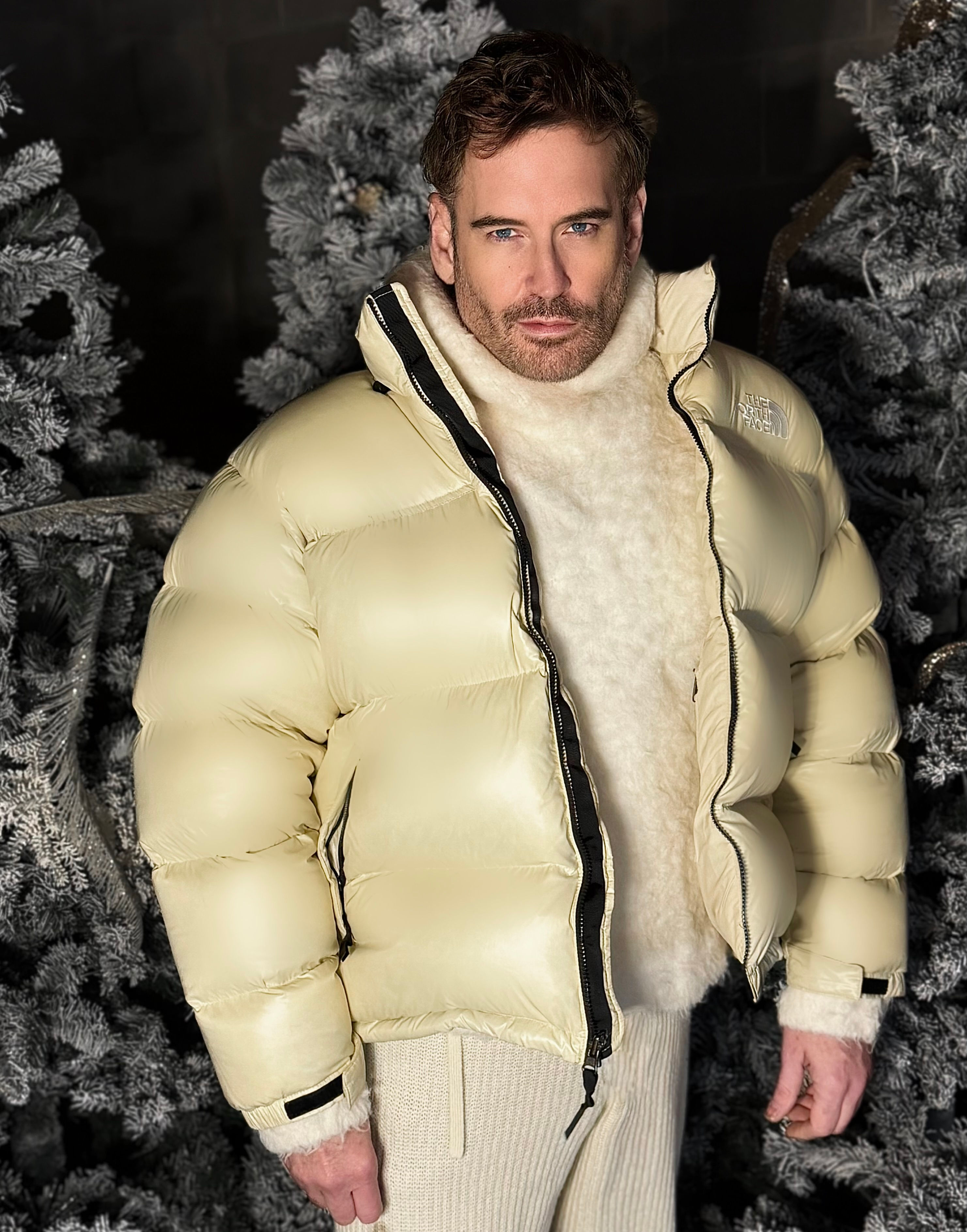 AMAZING NWT NORTH FACE OVERSTUFFED DOWN PUFFER GRAVEL SHINE XXL