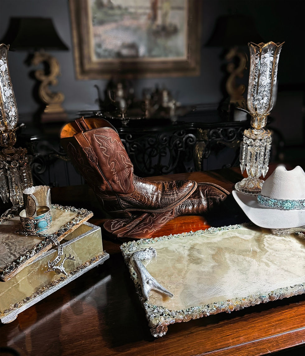 Thumbnail: The Stormy Tetons Antler Tray