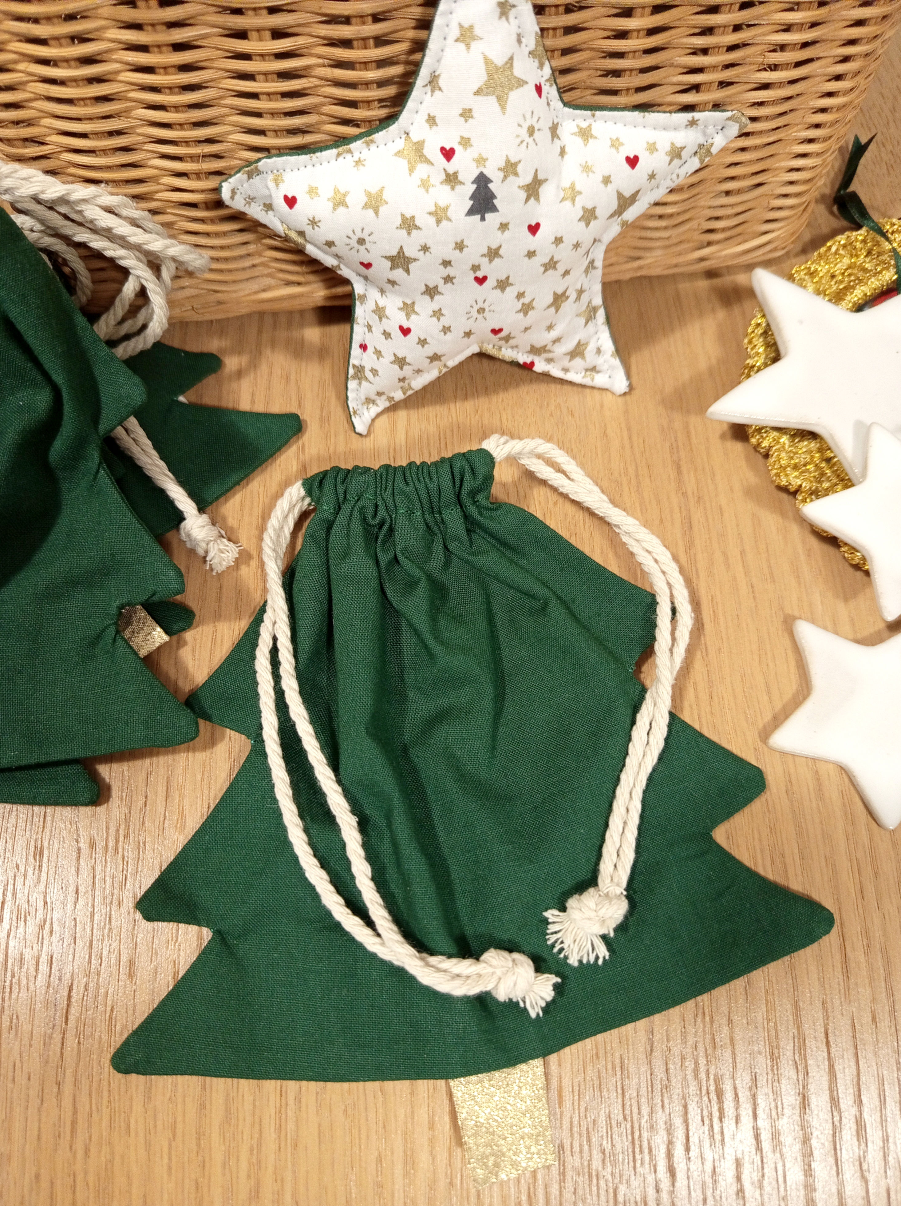 Petit Pochon sapin personnalisable