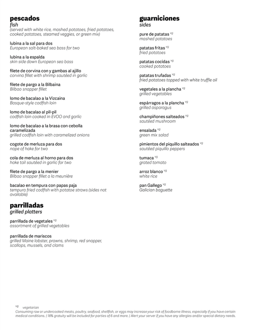 Menu Descorche Restaurant & Wine Bar