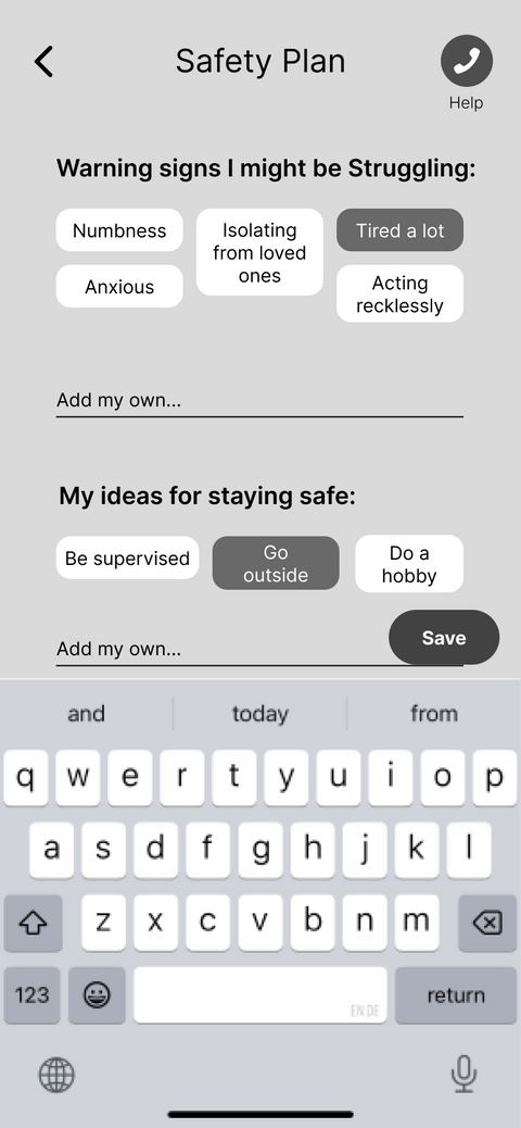 Safety plan redesigned edit page