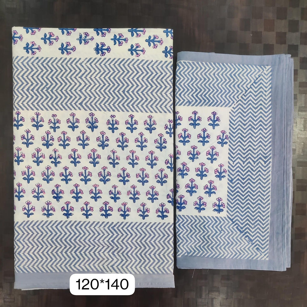 Hand Block Printed Pure Cotton New EXTRA Large SUPER KING SIZE