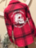 Thumbnail: red and black plaid shacket with skull and Crown is Heavy but Queen is Strong