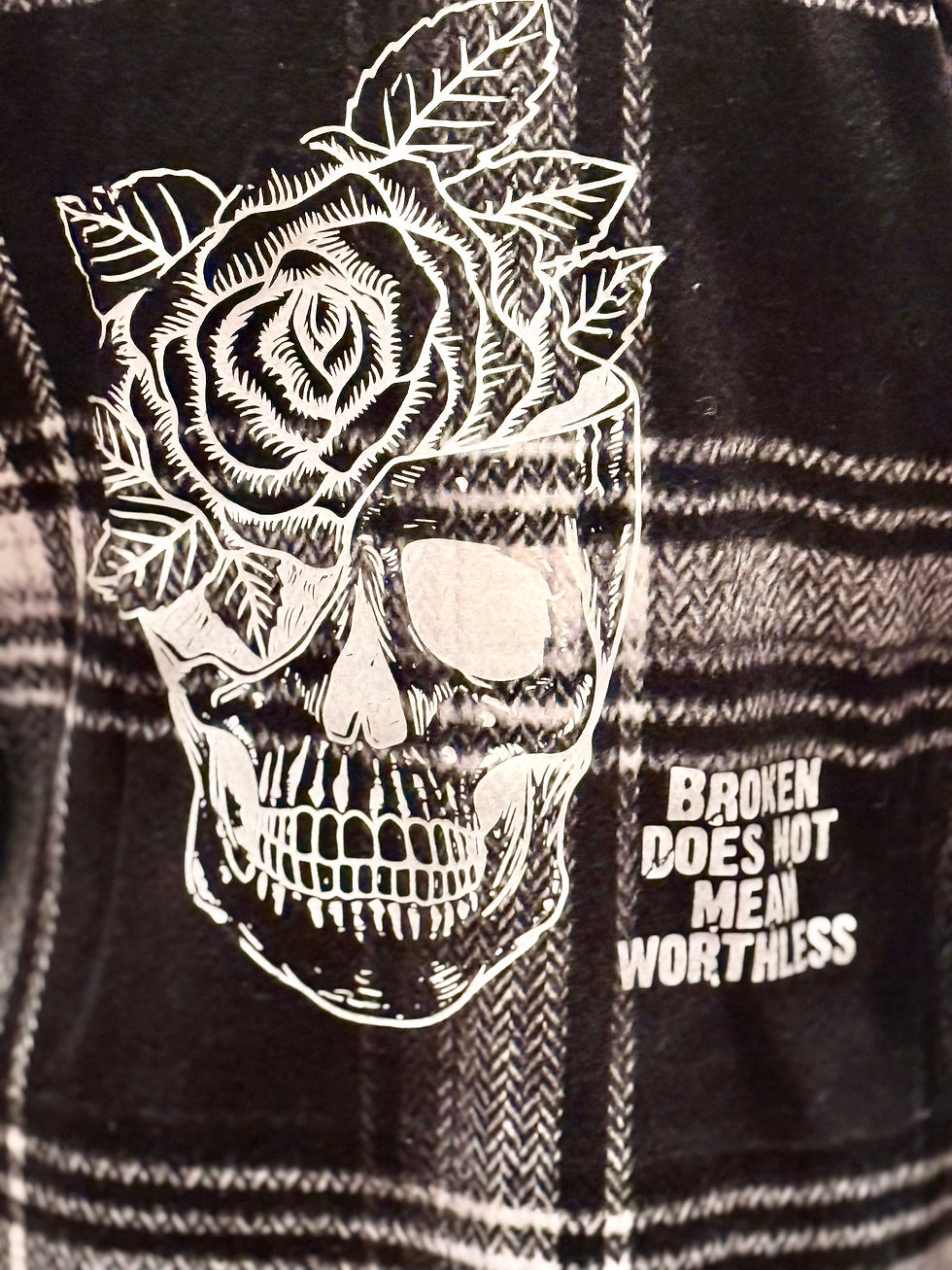 Thumbnail: Broken Does Not Mean Worthless Fleece Shacket