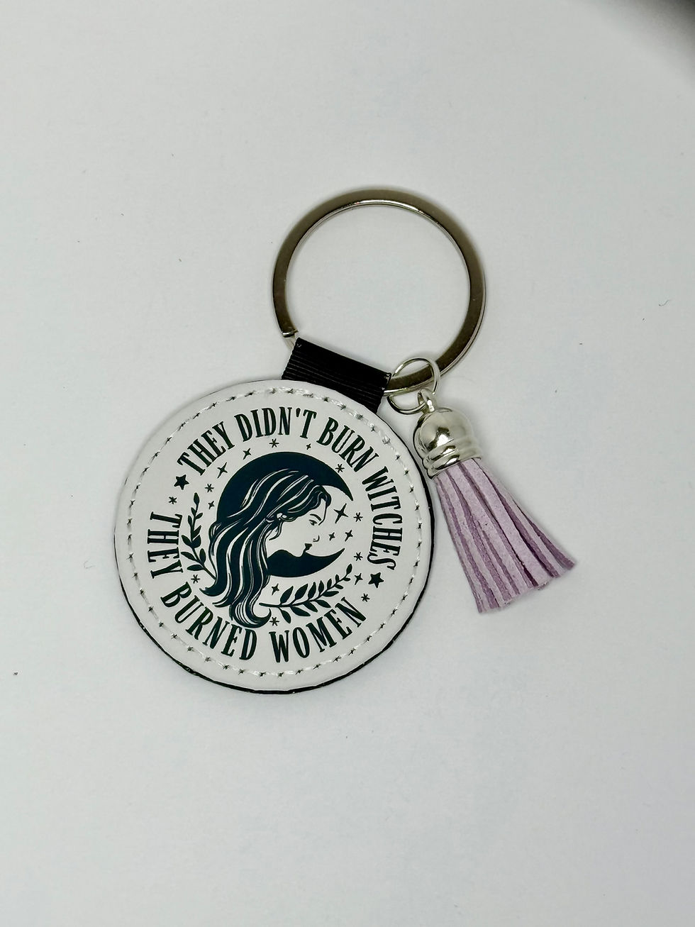 They Burned Women Leather Keychain