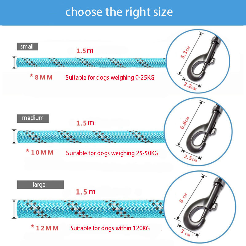 Miniatura: 1.5M Reflective Dog Leash with Padded Handle