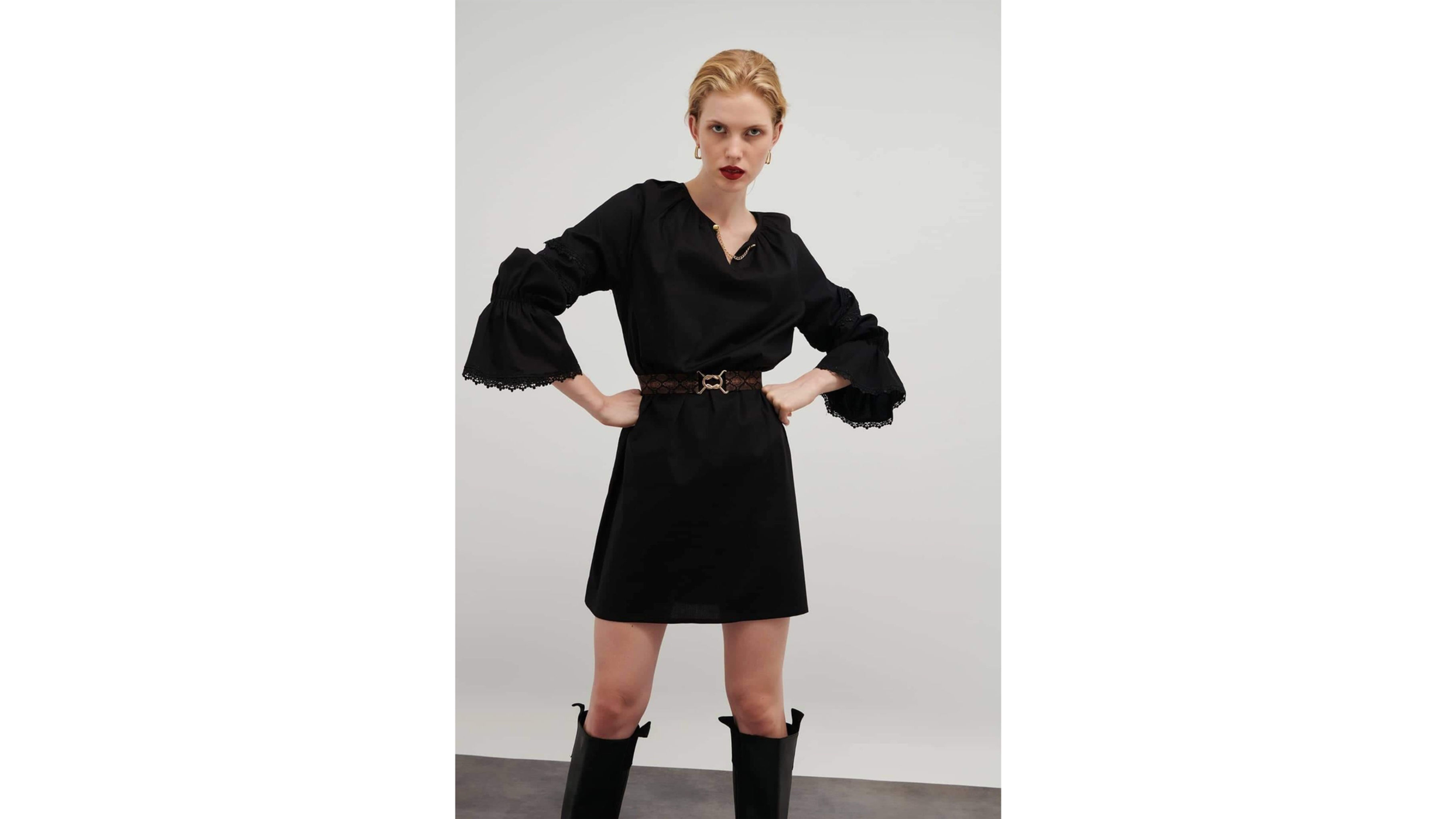 Dress with Snake Belt