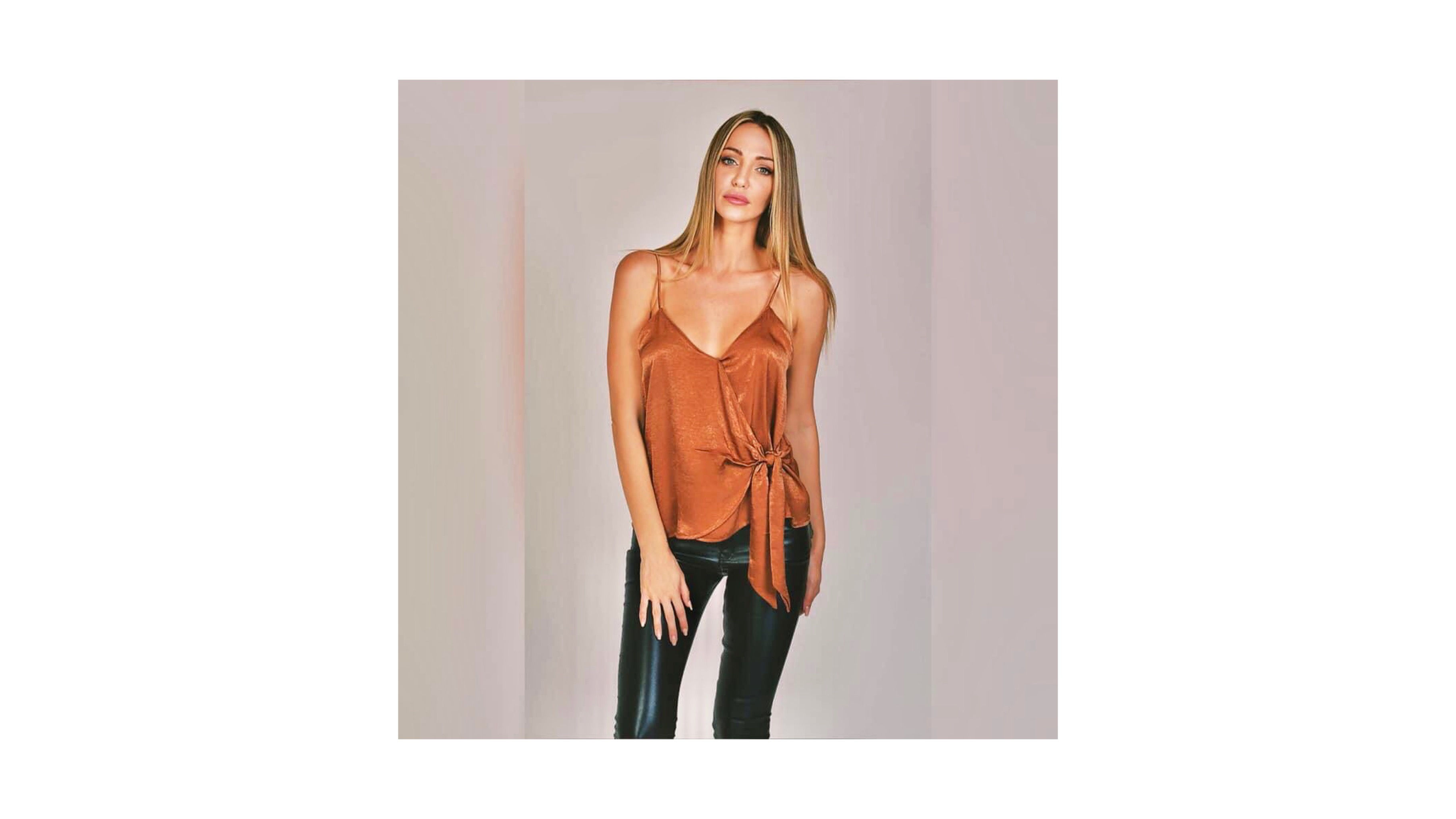 Cross Sleeveless Blouse