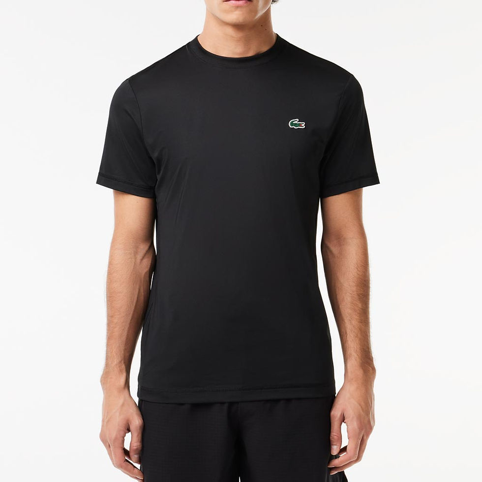 Thumbnail: LACOSTE Mens Sport Slim-fit Jersey T-Shirt Black
