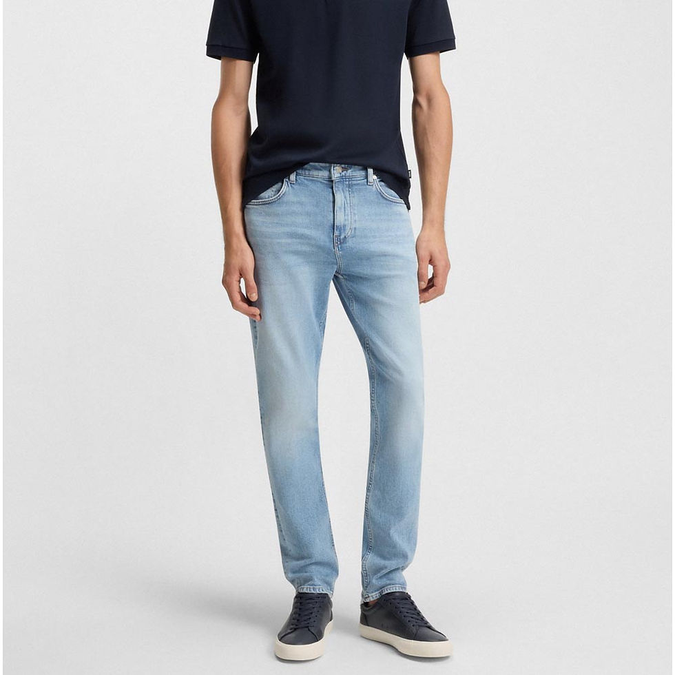 Thumbnail: HUGO BOSS Mens Trainers with Contrast Backtab Dark Blue 47N