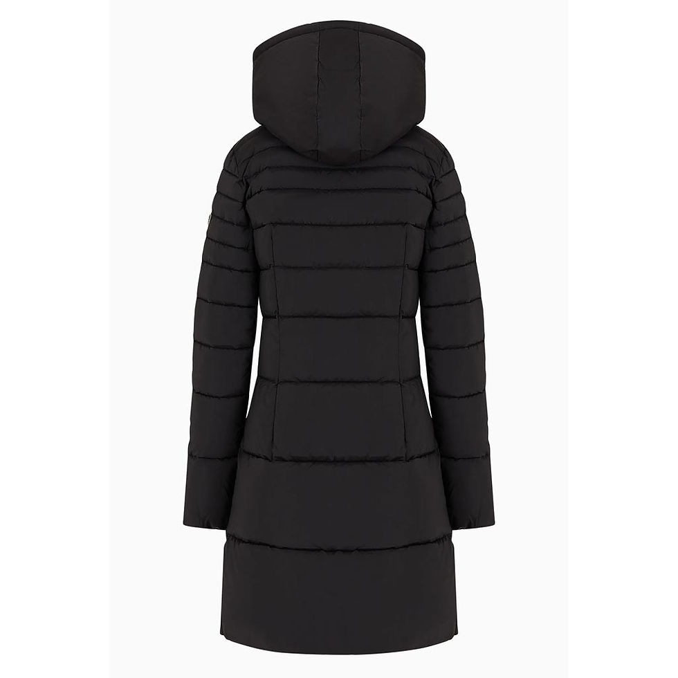 Thumbnail: EA7 EMPORIO ARMANI Womens Winter Jacket Hooded Pea Coat Black
