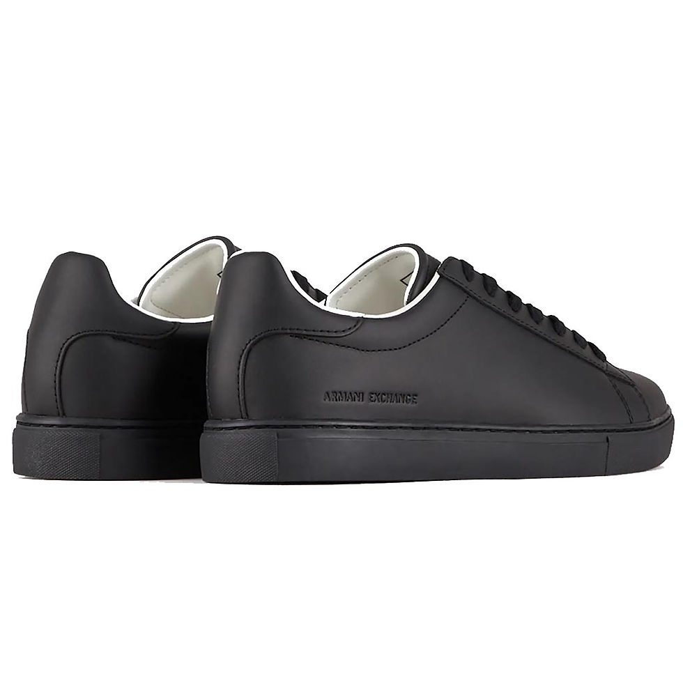 Thumbnail: ARMANI EXCHANGE Mens Contrasting Logo Sneakers Black 24B