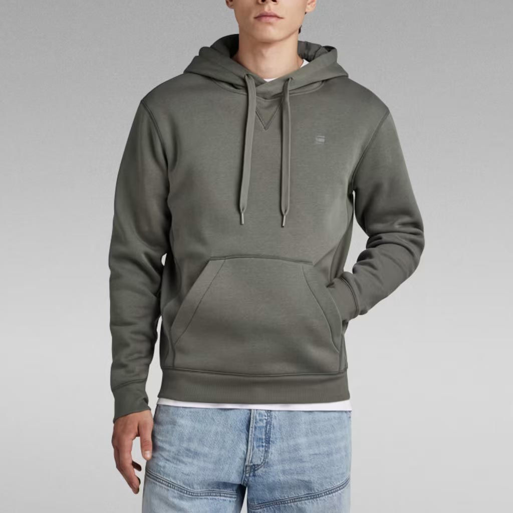 G-STAR RAW Mens Premium Core Hooded Sweater GS Grey