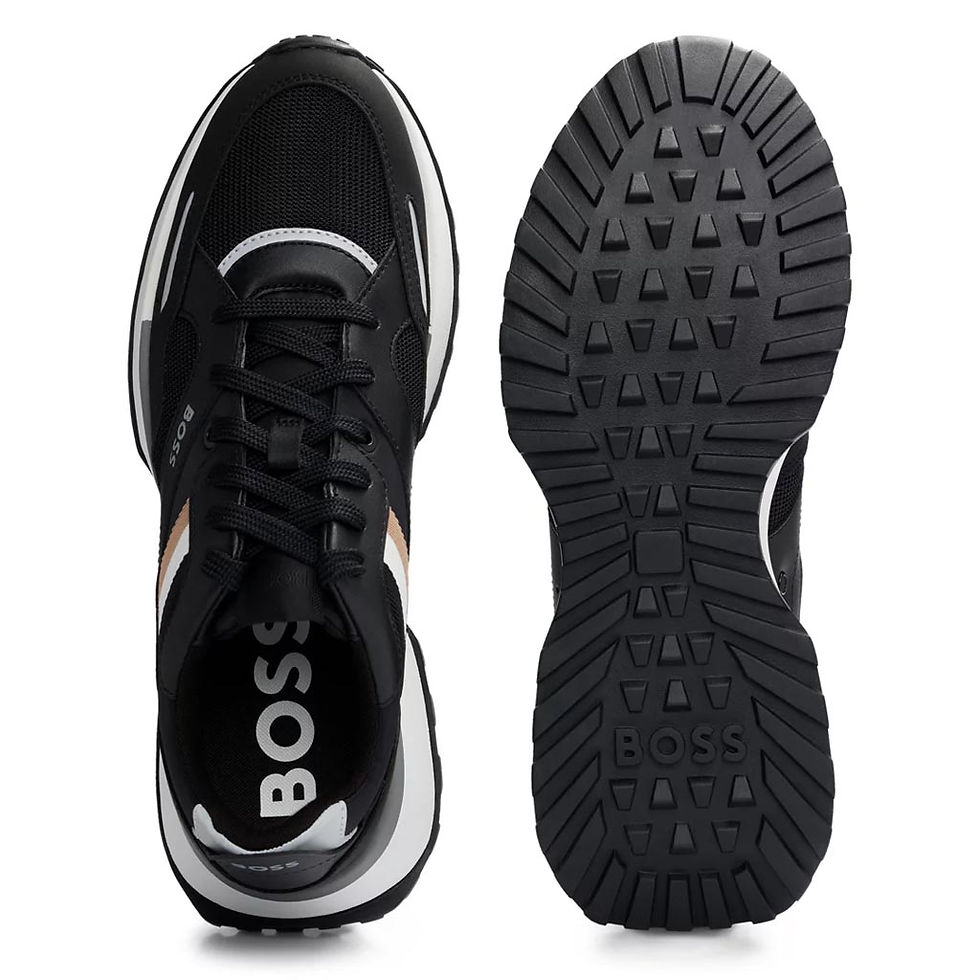 Thumbnail: HUGO BOSS Mens Running Style Trainers Black 37B