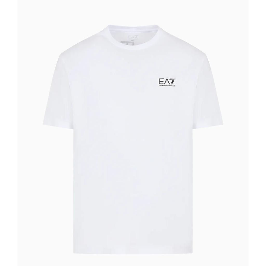 EA7 EMPORIO ARMANI Mens Logo Series Cotton Crew-neck T-shirt White
