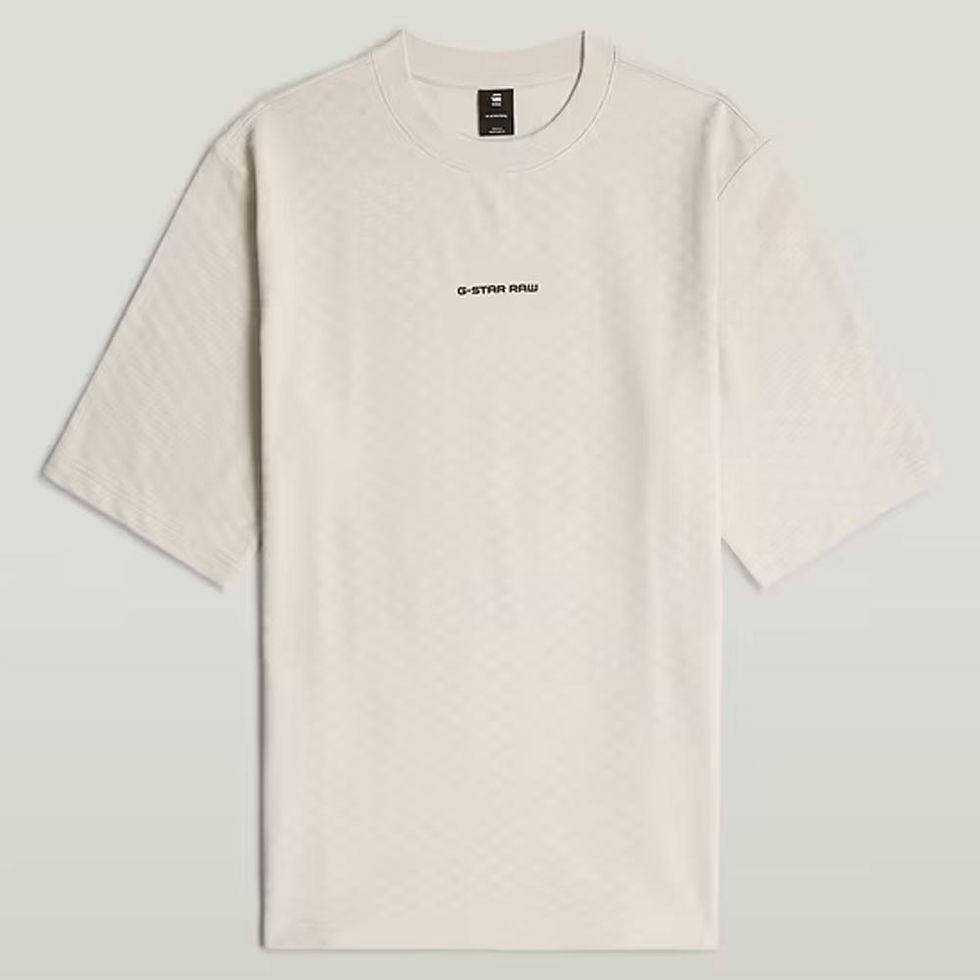 Thumbnail: G-STAR RAW Mens Checquard Tweeter T-shirt Whitebait