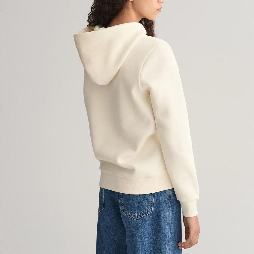 Thumbnail: GANT Womens Tonal Shield Hoodie Linen