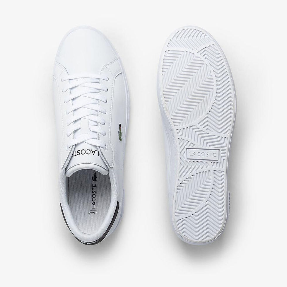 Thumbnail: LACOSTE Mens Powercourt Sneakers White/Black 494A
