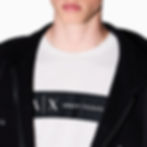 Thumbnail: ARMANI EXCHANGE Mens Regular Fit with Rectangular Logo T-Shirt Wind Chime