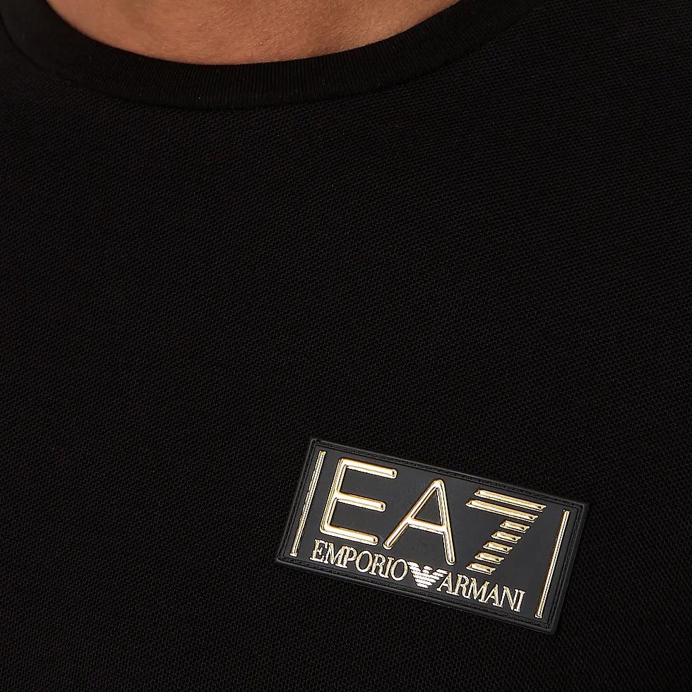 Thumbnail: EA7 EMPORIO ARMANI Mens Gold Label Pima cotton T-shirt Black