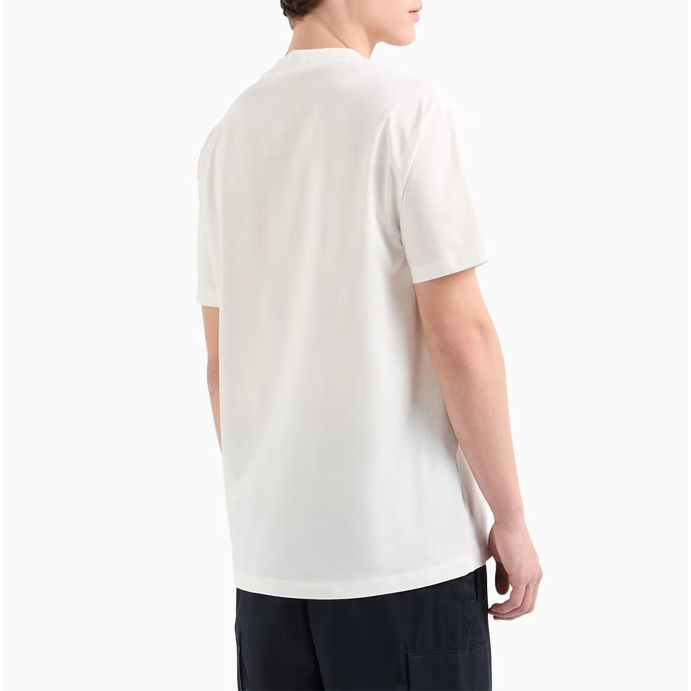 Thumbnail: ARMANI EXCHANGE Mens Mercerised T-shirt White