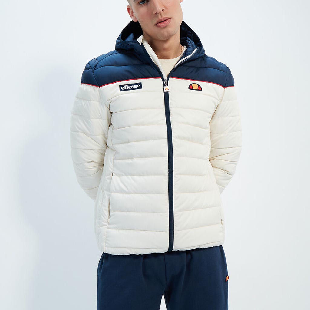ELLESSE Mens Lombardy 2 Puffer Jacket Navy/Off White