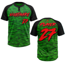 Full Sublimation Custom 2 Button Youth Baseball Jersey