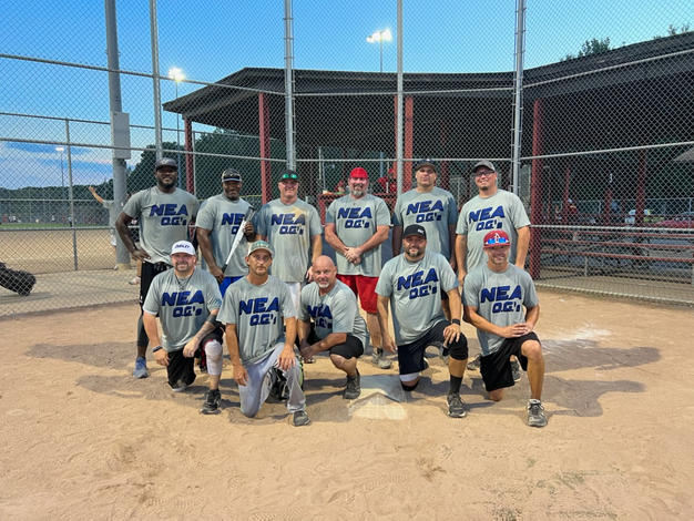 NEA OG's Mens custom softball jersey tournament champions