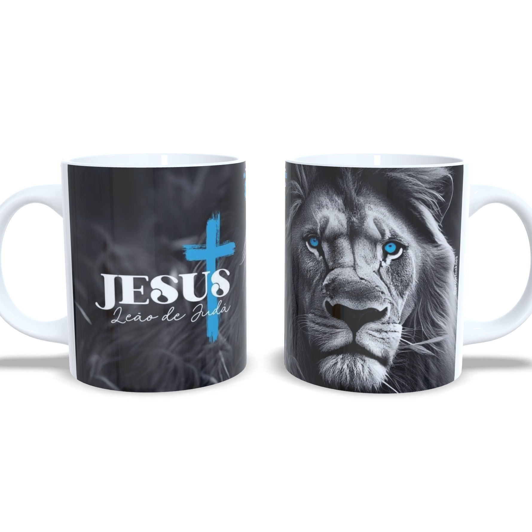 CANECA Jesus Leão de Judá Azul - 325ml