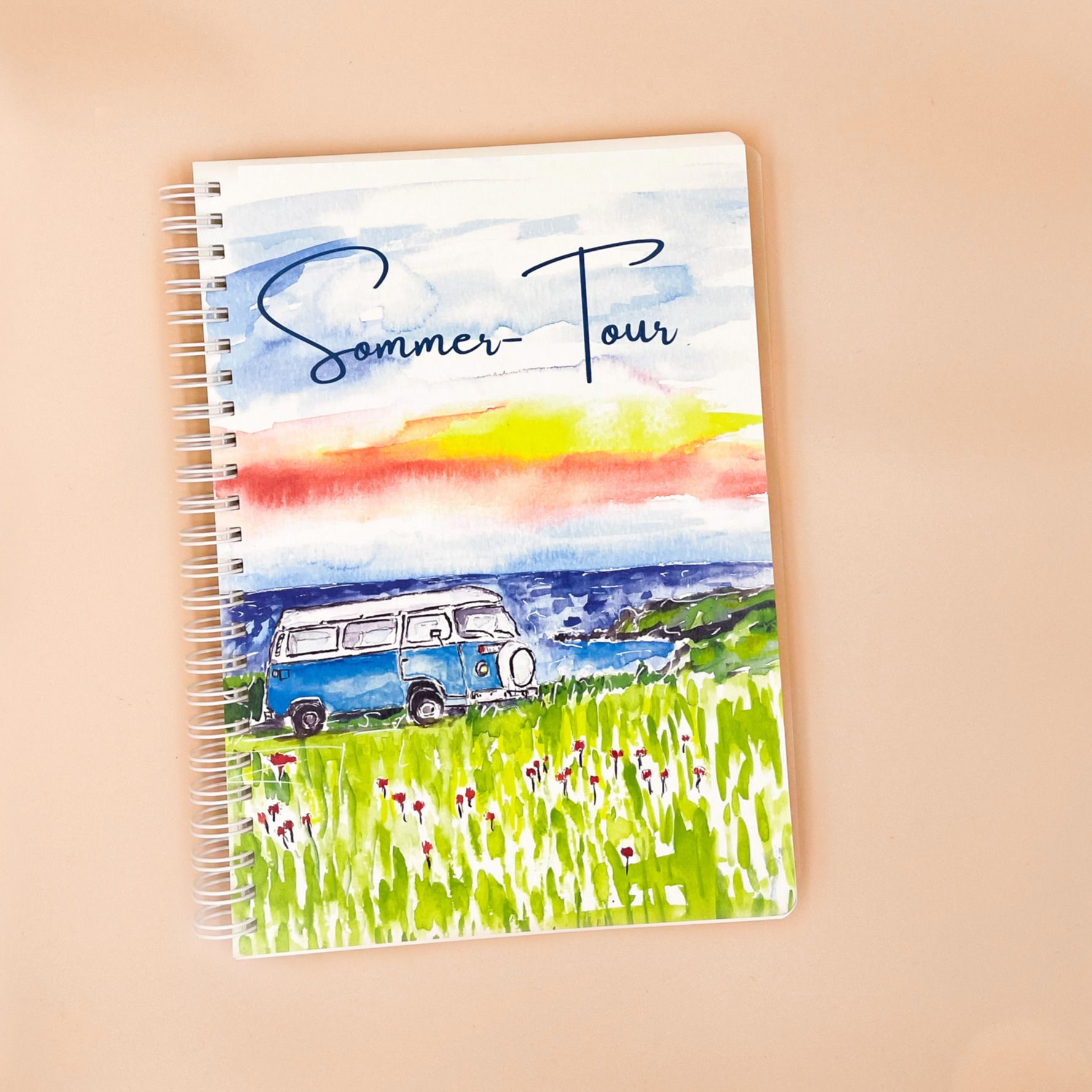 Notizbuch: Sommer Tour, Van am Meer