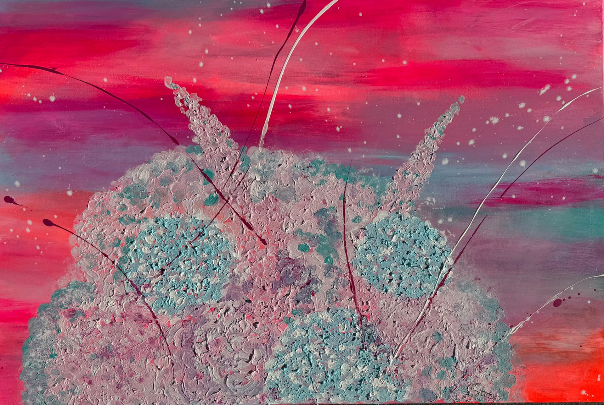 "Abstrakte Blüte" 120 x 80 cm