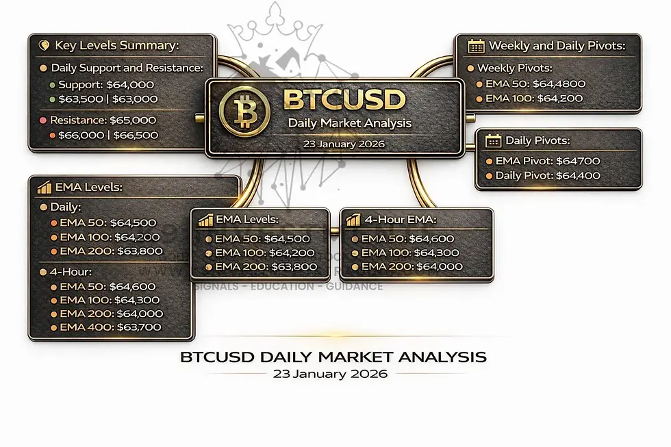 🟡 BTCUSD Daily Market Analysis—23 February 2026 by K9 Investments Trading