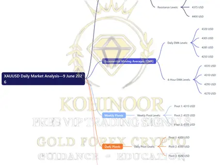 🟡 Gold XAUUSD Daily Market Analysis—9 June 2026 by K9 Investments Trading