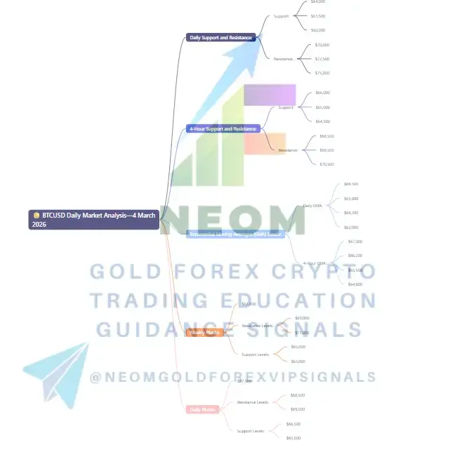 🟡 BTCUSD Daily Market Analysis—4 March 2026