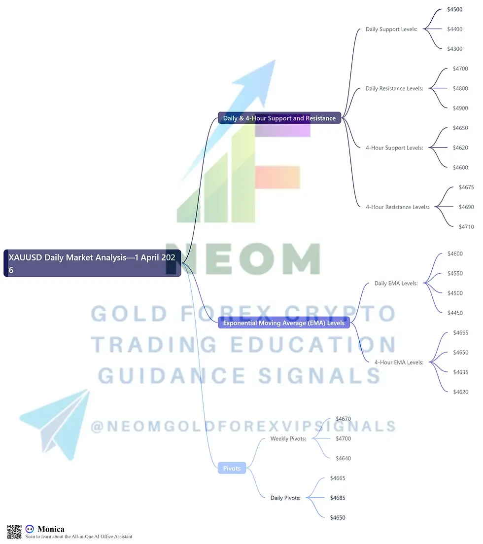 🟡 XAUUSD Daily Market Analysis—1 April 2026