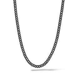 Collana no gender in Argento 925‰ rutenio, acciaio pvd nero, zirconi neri della Collezione We Are di Comete Gioielli