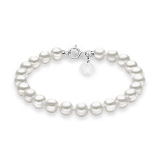 Bracciale donna Oro bianco con Perle, Charm Stella in Argento Collezione Storia di Luce di Comete Gioielli