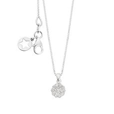 Women's necklace in 375‰ white gold with white diamonds from the Storia di Luce Diamonds Collection by Comete Jewelry.