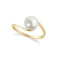 Damesring Geel goud 750‰ met Gecultiveerde Parel uit de Collectie Parels van de liefde Comete Sieraden