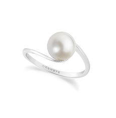 Damesring van 750 witgoud en parel uit de collectie Perle d'amore Comete Sieraden